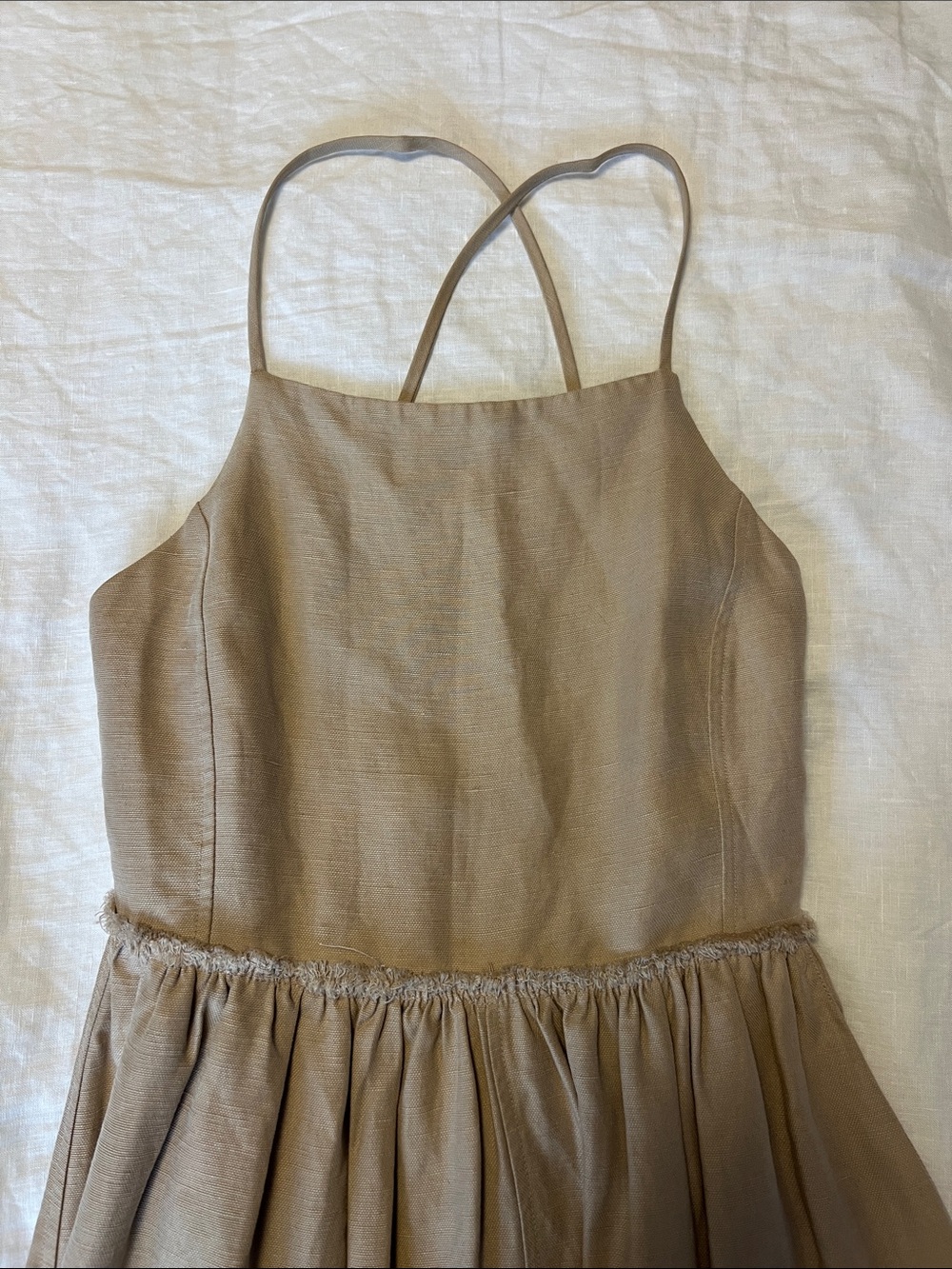Aritzia Beige/Tan Spaghetti-Strap Maxi Dress - Picture 2 of 5